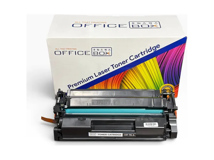 Officebox Premium Laser Toner Cartridge mono dalam kemasannya